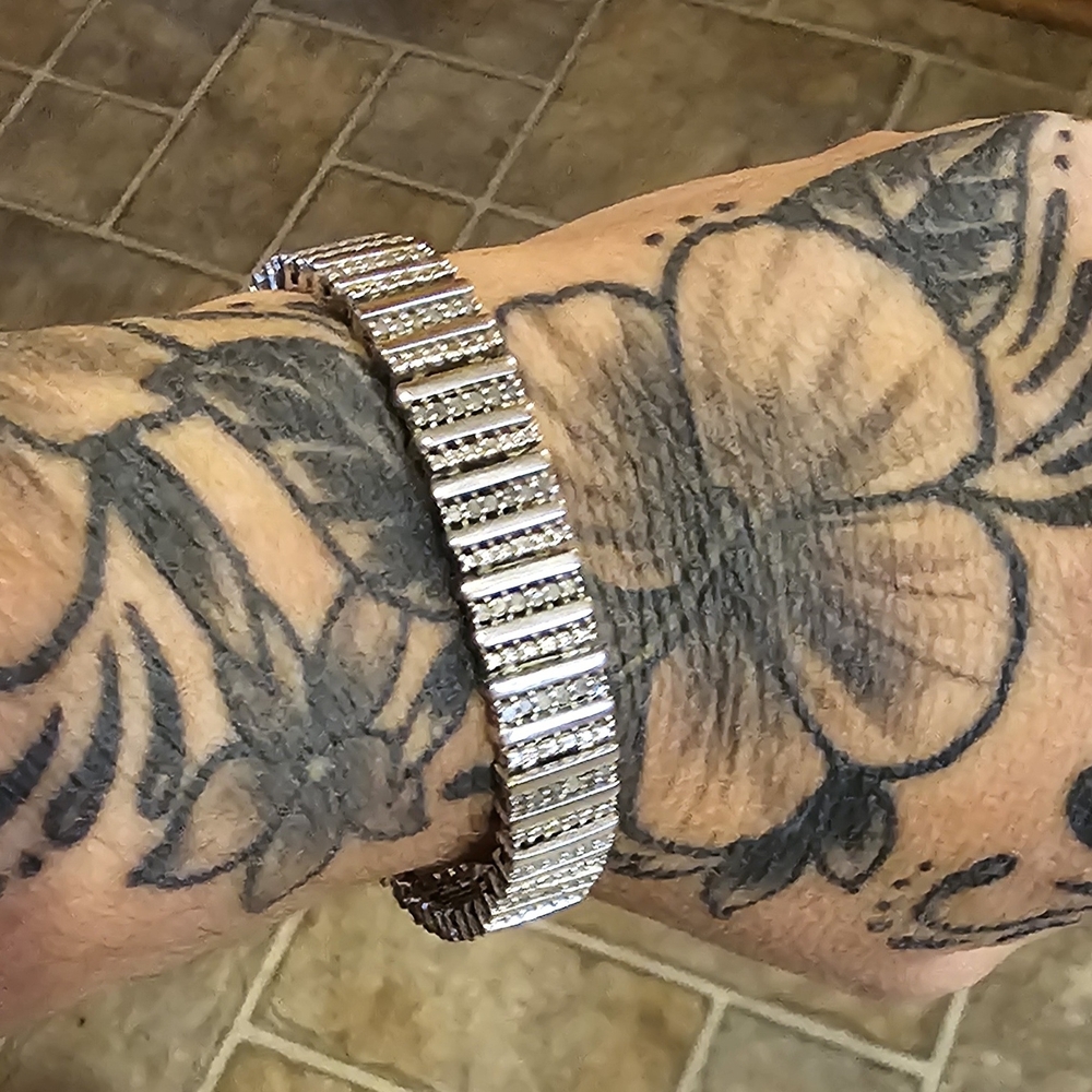 Sterling Silver Diamond Tennis Bracelet